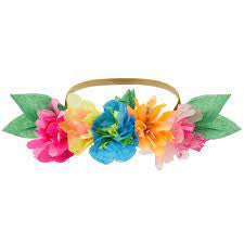 Pack of 6 bright floral crowns - Meri Meri