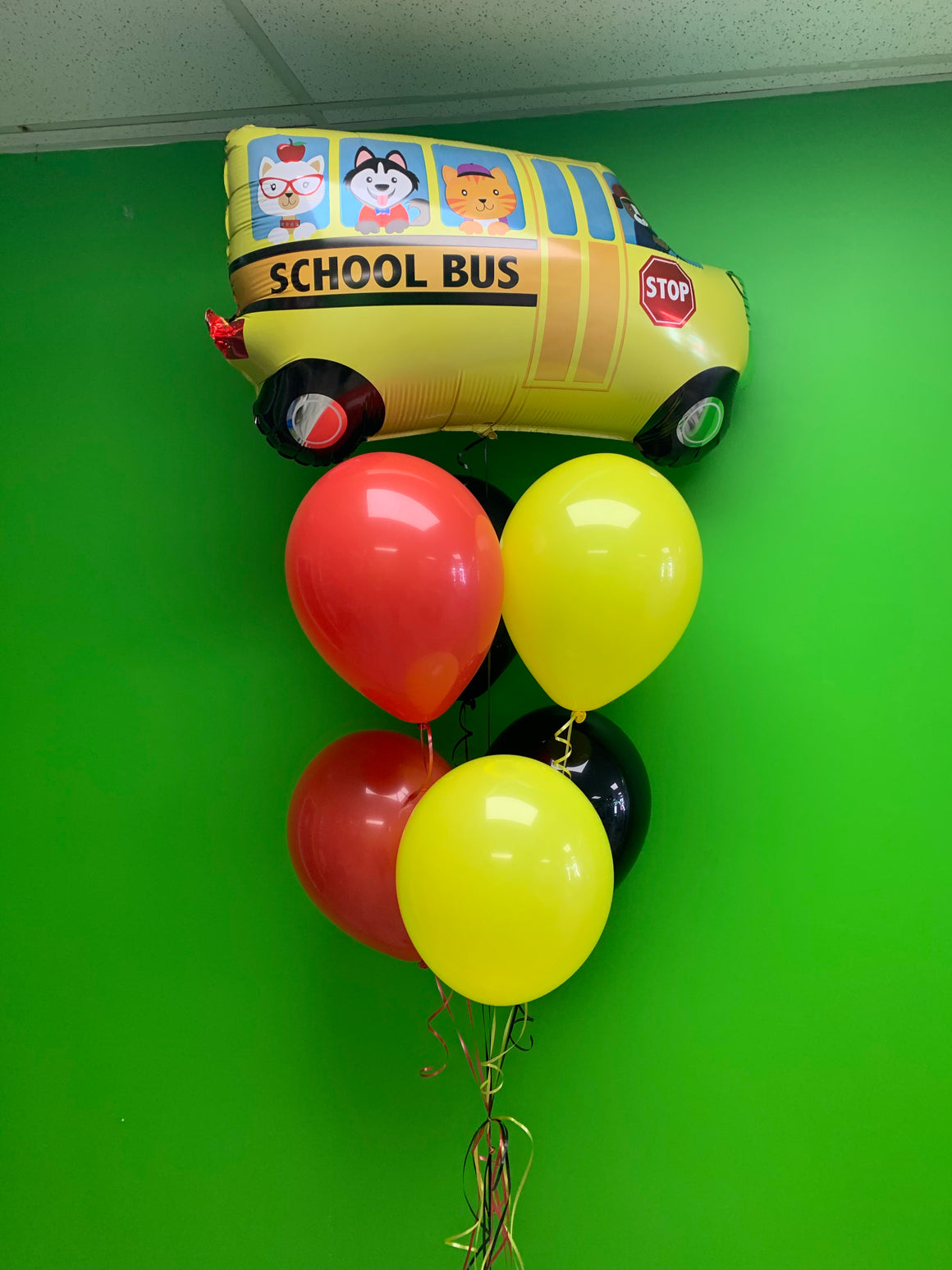 School bus bouquet
