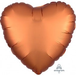 Satin luxe heart - amber