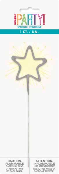 Star shaped cake sparkler