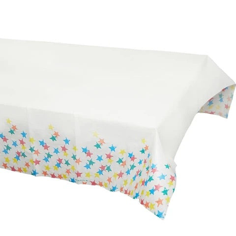 Rainbow star eco paper table cover