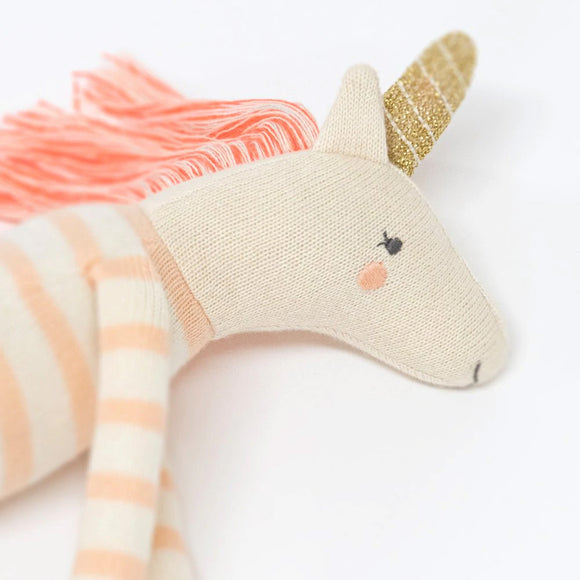 Izzy unicorn knitted toy - Meri Meri