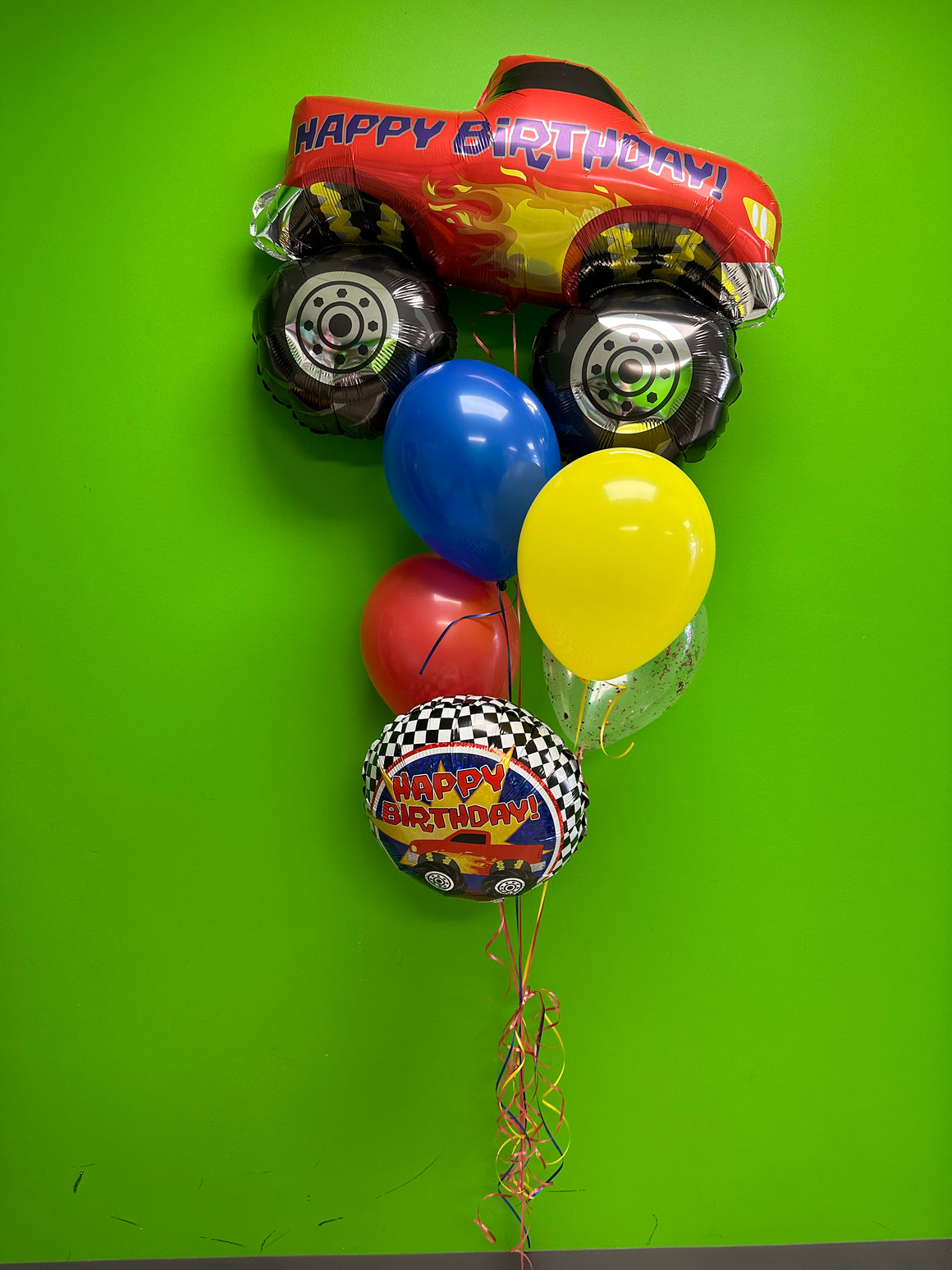 Monster truck birthday bouquet