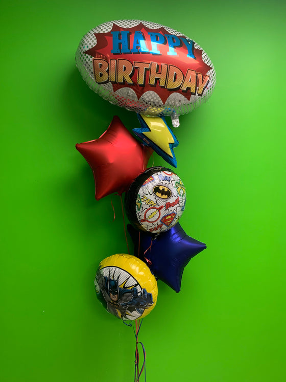 Superhero latex free balloon bouquet