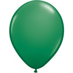 Helium inflated 11" balloon - Standard green